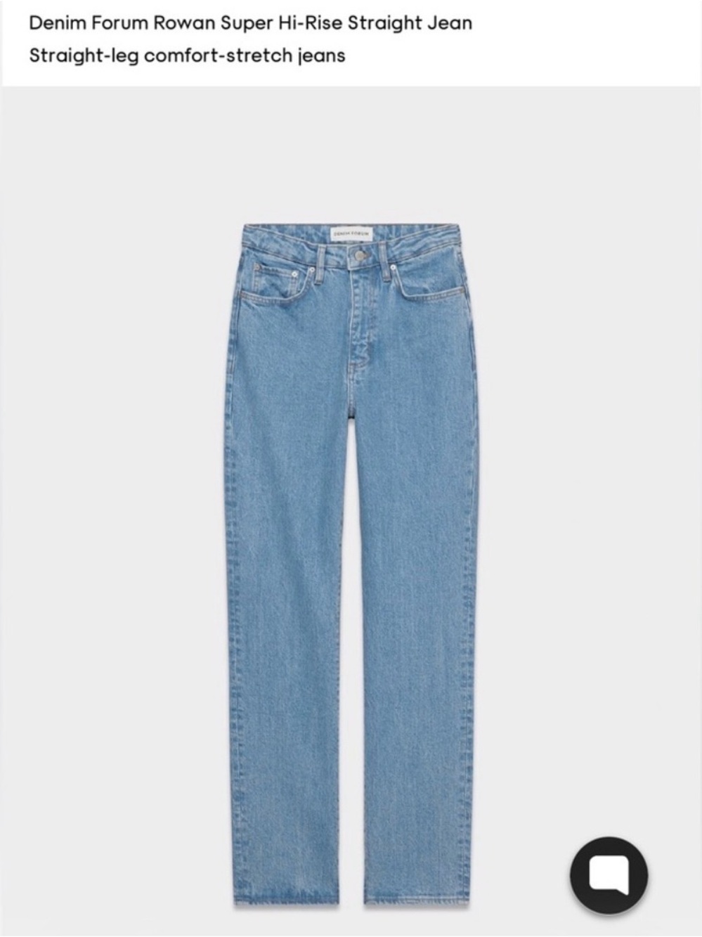Denim Forum Straight-Leg High-Rise Jeans in Light Blue